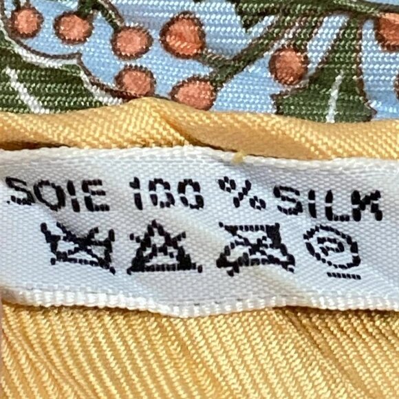 HERMES Carre 90 - Orange Light Blue Multi Scarf 306-072625 - Picture 4 of 4